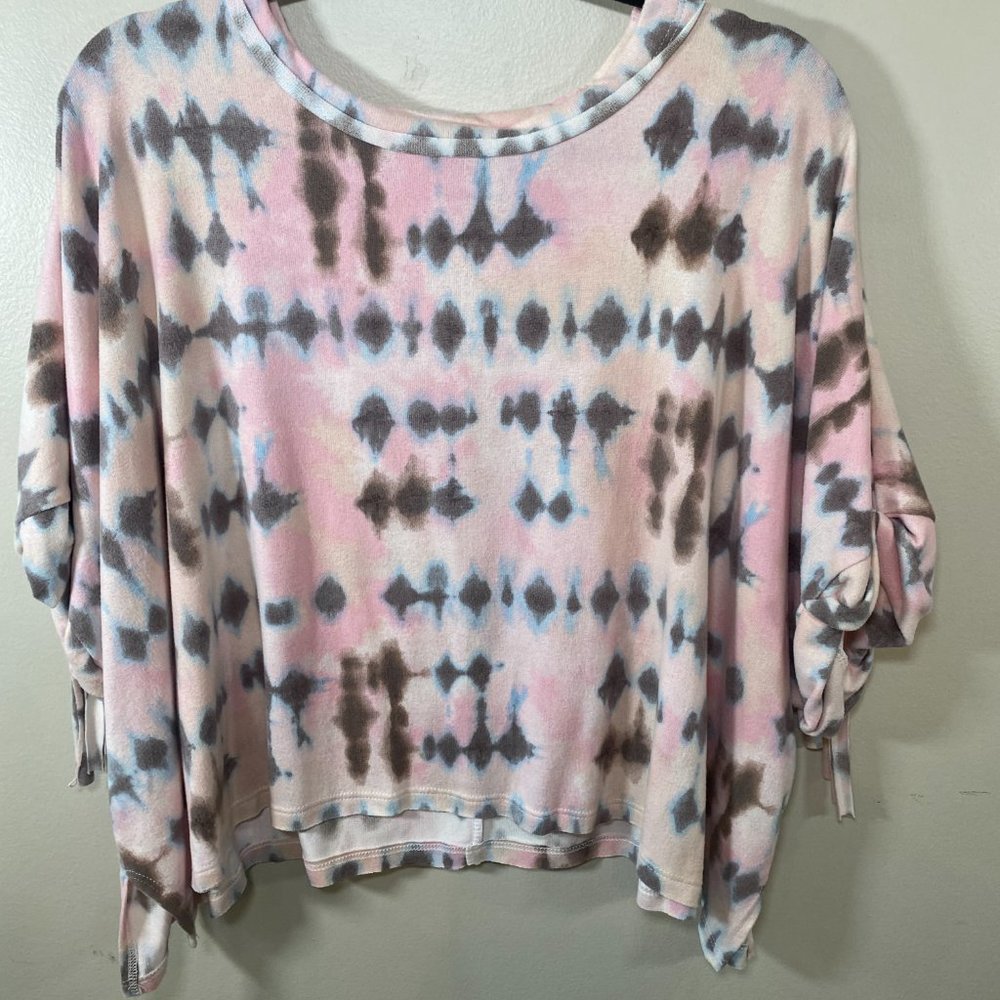 NWOT Entro Tie Dye Shirt with Fringe - Picture 4 of 10